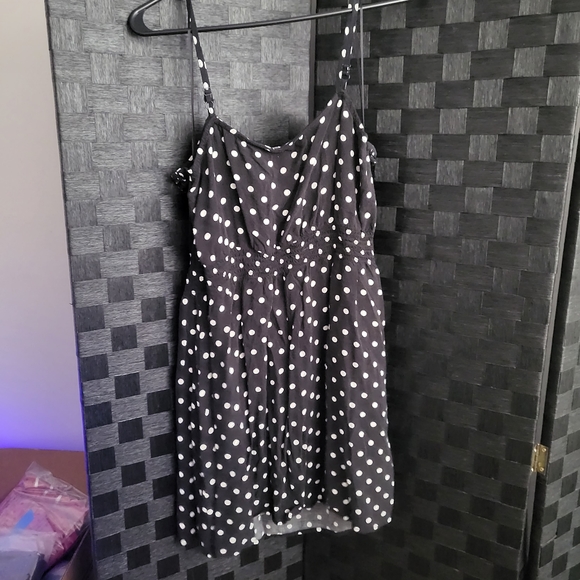 Elle Spaghetti Strap Summer Mini Dress - Polka Dots (L) - AI0405 - Picture 2 of 3